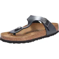 Birkenstock Gizeh Metallic Black, in Silbern, 41