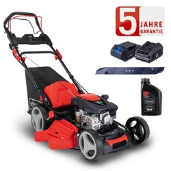 Scheppach Benzin Rasenmäher MS173-51E 4,1PS Antrieb E-Start 51cm & Öl & 2.Messer