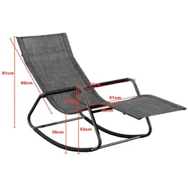 ACAMP Schaukelliege 143 x 57 x 81 cm Anthrazit