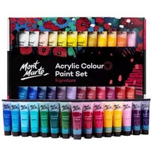 Mont Marte Acrylfarben Set 48 Stück, 36ml Tuben – Ideal für Acrylmalerei – Brillante Lichtechte Farben mit großer Deckkraft