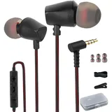 ZXQ A5pro In Ear Kopfhörer mit Kabel,kräftiger Bass,3,5 mm Klinkenstecker mit Mikrofon,mit Lautstärkeregler, Geräuschisolierung, für Mobiltelefone, Tablet, Laptop, Desktop, Mp3-Player (Mix Black)...