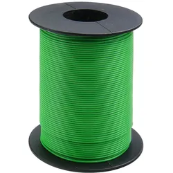 Donau Elektronik Donau Kupferschaltlitze 0,25 mm2 / 50m auf Spule grün, Kupfer,