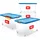 BigDean Aufbewahrungsbox 60 L 4-tlg. azurblau