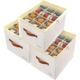 Schuhaufbewahrung Organizer Schuhboxen 36 Zellen 3 Stück Weiß