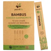 Pandoo 4er Set Bambus Zahnbürste | vegan | BPA