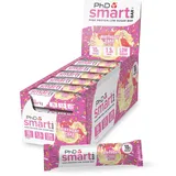 PhD Nutrition Smart Bar Protein Riegel, Protein Snack mit 10g Eiweiß und kaum Zucker / Makrofreundlicher Proteinriegel für unterwegs, 24er Packung mit 32g Riegel, Geburtstagskuchen Geschmack