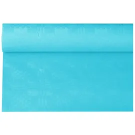 Papstar Papiertischtuch mit Damastprägung 6 m x 1,2 m, türkis - Türkis