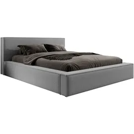 FEDVE Polsterbett, Dunkelgrau, Textil, 140x200 cm, Schlafzimmer, Betten, Polsterbetten