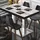GGM Möbel Bistrotisch 120 x 70 x 77 cm Weiß Marmor/Edelstahl