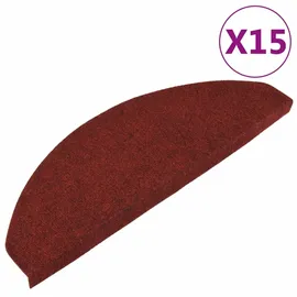 vidaXL Stufenmatten Selbstklebend 15 Stk. 65x22,5x3,5 cm Rot