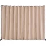 Vevor Raumteiler Trennwand Paravent Stellwand Einzelpanel, Tragbarer Sichtschutz für Büro Schlafzimmer Esszimmer Arbeitszimmer Balkon, Raumtrenner Rollbar (308,5 x 45 x 245,5 cm), Braun