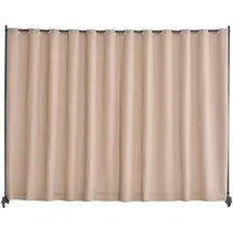 Vevor Raumteiler Trennwand Paravent Stellwand Einzelpanel, Tragbarer Sichtschutz für Büro Schlafzimmer Esszimmer Arbeitszimmer Balkon, Raumtrenner Rollbar (308,5 x 45 x 245,5 cm), Braun