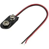 TRU Components TC-13220476 Batterieclip 1x 9 V Block Druckknopfanschluss
