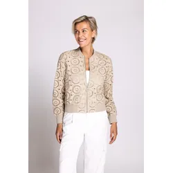 Blouson ZHRILL, Damen, Gr. S, braun (mud), Obermaterial: 100% Baumwolle, casual, regular fit hüftlang, Langarm elastischer Bund, Jacken, in Unifarbe, Topseller