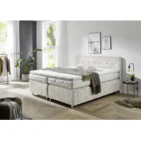 Westfalia Schlafkomfort Boxspringbett "Sapporo", beige, L:210cm, WESTFALIA SCHLAFKOMFORT, Komplettbetten,