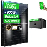 Campergold 4x 500W Bifaziale Module mit Solarspeicher Growatt NOAH 2000 Speicher für Balkonkraftwerk