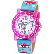Scout The IT-Collection 280375032 Quarzuhr Gehäusefarbe Blau Armbandtyp Silikonarmband Armbandfarbe Rosa