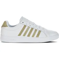 K-Swiss Court Sneaker White/Cornstalk/Metallic, 40 EU