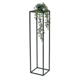 DanDiBo Ambiente DanDiBo Blumenhocker Metall Schwarz Eckig 100 cm Blumenständer Beistelltisch 96351 Blumensäule Modern Pflanzenständer Pflanzenhocker