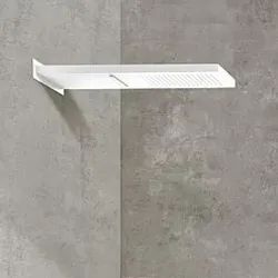 Herzbach Deep White Kopfbrause 23.661600.2.07 539 x 165 mm, zur Wandmontage, weiß matt