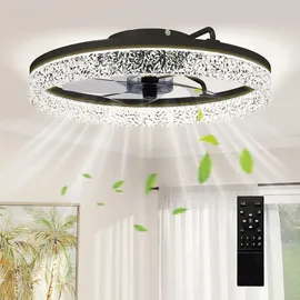 Homcom Deckenventilator 50 cm Deckenventilator Schwarz