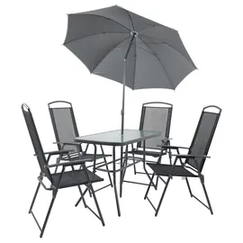 VCM Gartenmöbel-Set 5-tlg. Grau