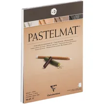 Clairefontaine Zeichenblock Pastelmat 12 Blatt 18 x 24 cm 360 g braun/anthrazit/weiß/hellbraun