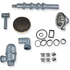 stabilo-sanitär Ronda 3 rund links Einbauspüle edelstahl Handbetätigung 490 x 490 mm
