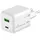 MediaRange 45W GaN Schnellladeadapter (EU-Stecker), 1x USB-C und 1x USB-A, unterstützt USB-C® Power Delivery und Quick ChargeTM, Weiß