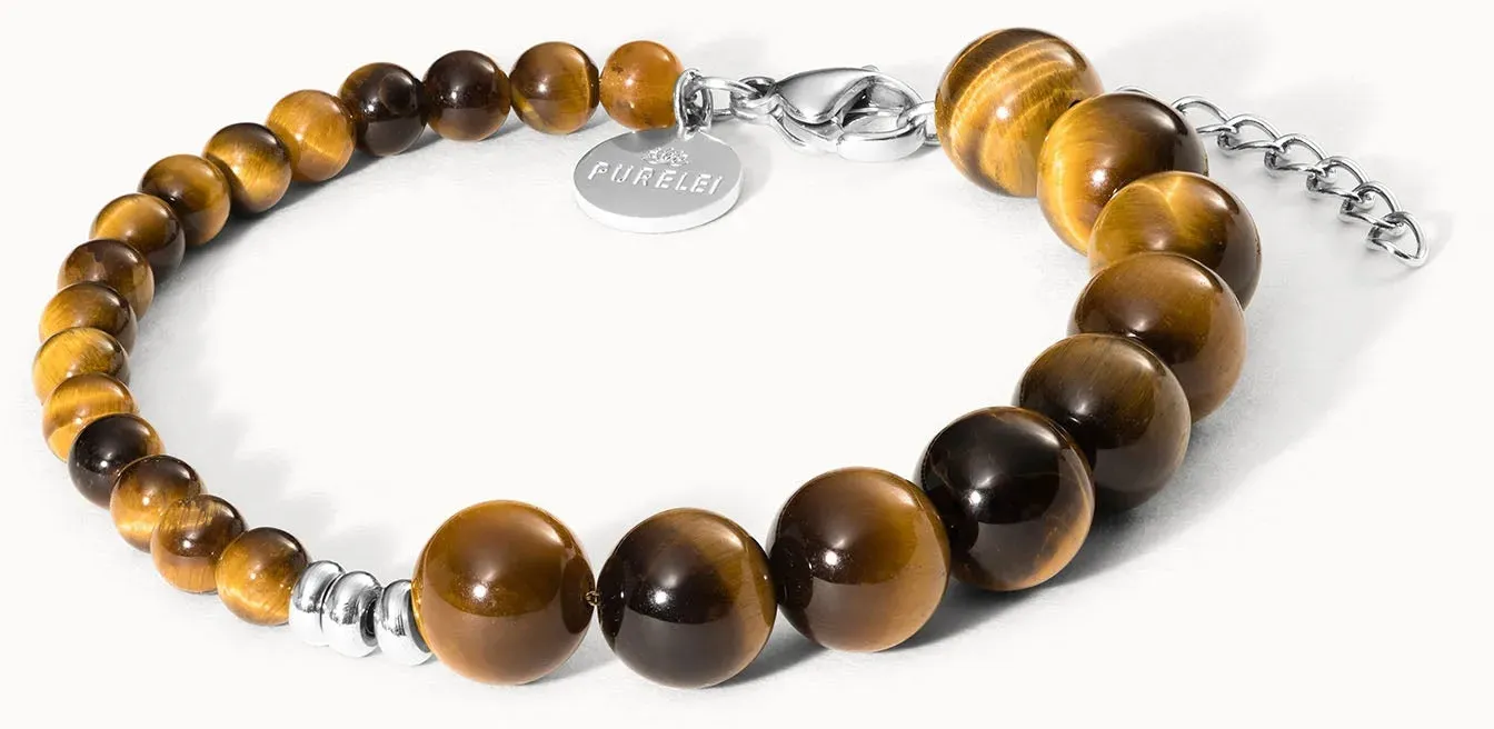 PURELEI Tiger's Eye Armband, verstellbare Länge