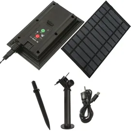MARELIDA LED Lichterkette Solar Büschel 1512 14 m Bernstein Schwarz