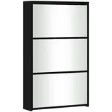 vidaXL Schuhschrank 63 x 102,5 x 17 cm schwarz
