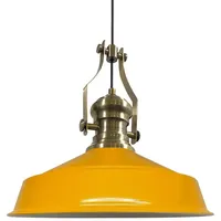 Bamyum Pendellampe Vintage, Neo-Asletl Lampe Gelb Groß Lampe