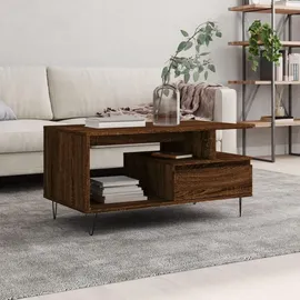 furnicato Couchtisch Braun Eiche 90 x 45 x 49 cm