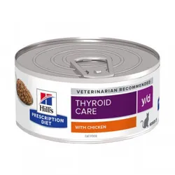 Hill's Prescription Diet Y/D Thyroid Nassfutter für Katzen (Dose) 2 Paletten (48 x 156 g)