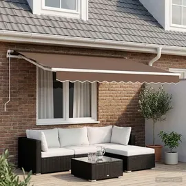 vidaXL Ausziehbare Markise 3,5 x 2,5 m taupe