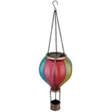 GLOBO Solarleuchte Metall 20x LED 20x10 cm schwarz
