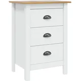 vidaXL Nachtschrank Hill 46 x 35 x 65 cm Weiß/Honigbraun