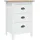 vidaXL Nachtschrank Hill 46 x 35 x 65 cm Weiß/Honigbraun