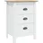 vidaXL Nachtschrank Hill 46 x 35 x 65 cm Weiß/Honigbraun