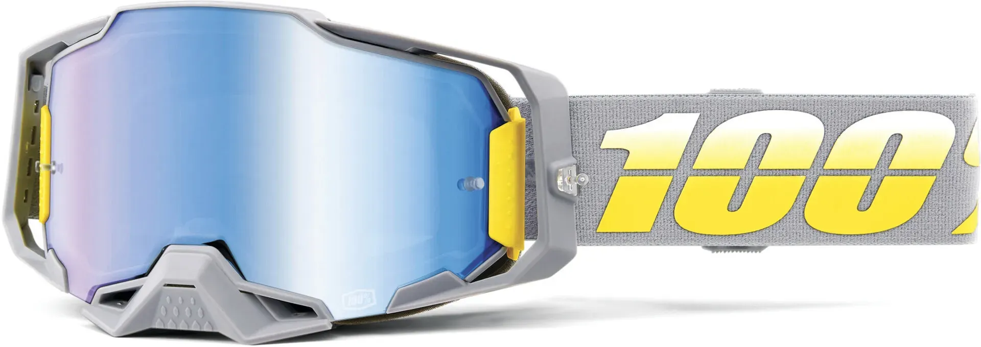 100% Armega Complex Motocross Brille, grau-gelb für Männer