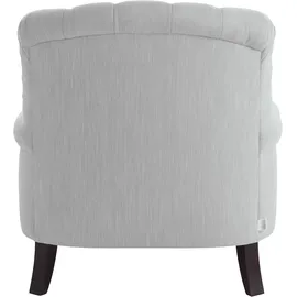 Home Affaire Loveseat HOME AFFAIRE "Amiens Sessel Loungesessel", grau (hellgrau), B:93cm H:94cm T:144cm, Struktur fein (100% Polyester);Samtoptik (100% Polyester), Sessel, mit wunderschöner Knopfheftung im Rücken