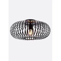 Trio Leuchten Trio Deckenleuchte, schwarz, 0 (Ø 40 cm)