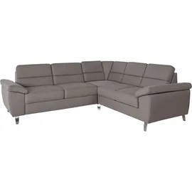 sit&more Ecksofa SIT & MORE "Sorano L-Form", grau (hellgrau), B:249cm H:88cm T:229cm, Sofas, Ecksofa, wahlweise mit Bett- und Relaxfunktion, inkl. Bettkasten