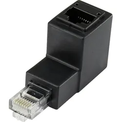 RJ45 Netzwerk Adapter CAT 5e 90? nach unten gewinkelt [1x RJ45-Stecker - 1x RJ45-Buchse]  RF-4087416