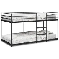 VidaXL Etagenbett ohne Matratze Schwarz 90x190 cm Stahl