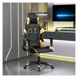 vidaXL Gaming-Stuhl Kunstleder Schwarz und Gold
