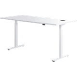 WRK21 160x80cm, 2-Premium-Motoren Antrieb von Bosch, Weiß, inkl. Wireless Charger Belkiin, höhenverstellbarer Steh-Sitz-Schreibtisch