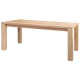 Gaia Esstisch Massivholz Größe wählbar Eiche, geölt, Größe Tischplatte:180 x 90 cm - Braun