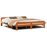 vidaXL Massivholzbett 180 x 200 cm Braun